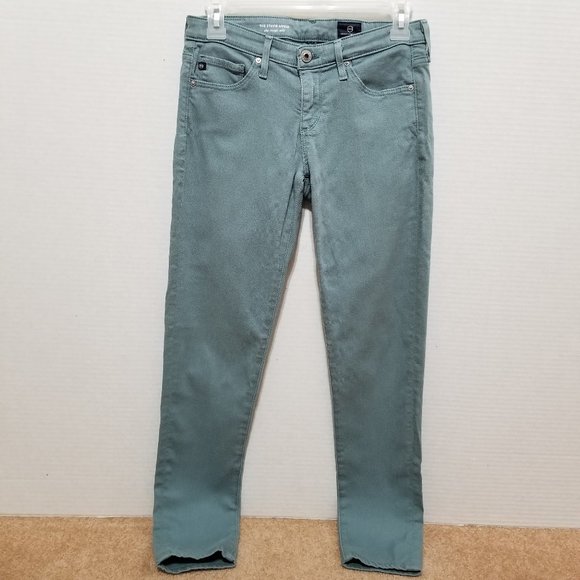 Ag Adriano Goldschmied jeans 25 The Stevie Ankle slim straight denim low rise - Picture 1 of 14